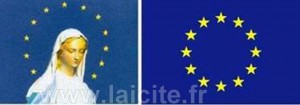UE drapeau marial, bandeau