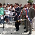 inauguration esplanade laïcité Arles mai 2012 élus