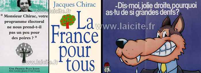 campagnes politiques France, loup, Chirac, Jospin