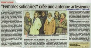 Femmes Solidaires d'Arles (13) laProvence 17.2.17