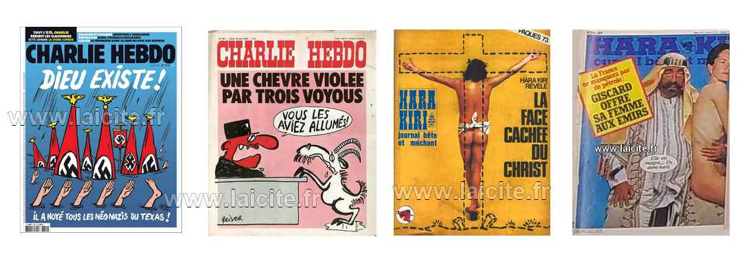 couvertures CharlieHebdo et HaraKiri