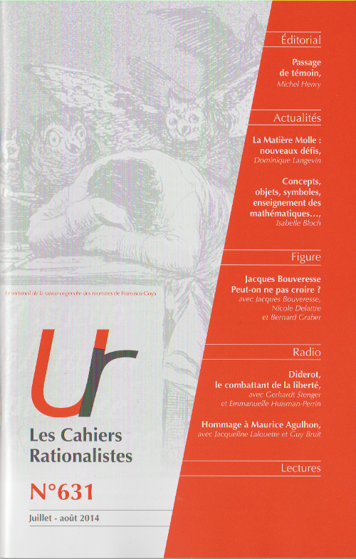 Cahiers Rationalistes, nouvelle couverture couleur
