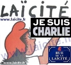 Laïcité, Jean Effel #JeSuisCharlie Rue de la Laïcité