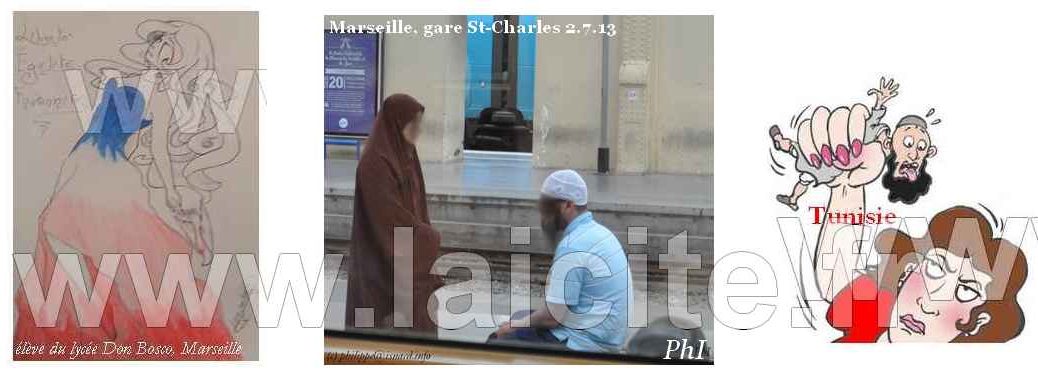 Femmes, Voile Laïcité, Marseille, Tunisie 8.16 © PhI