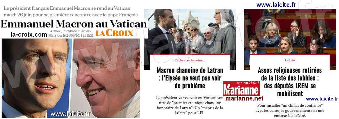 bando Macron LREM Vatican Assemblée 6.18 Laicite.fr
