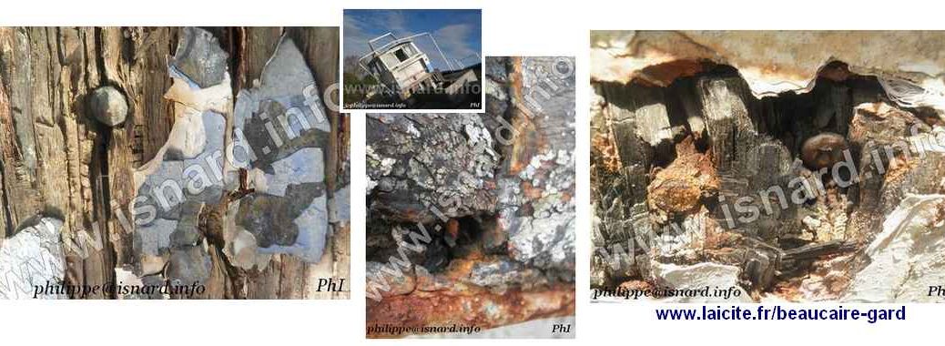 Beaucaire (30) bateaux, détails 2.12.14 © PhI