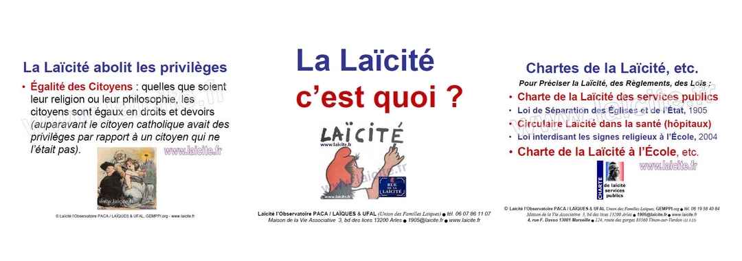 La Laïcité c'est quoi ? UFAL & Observatoire, diapo 4