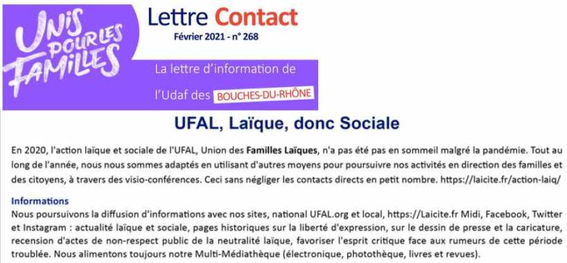 UFAL PACA-Ouest Activités 2019-2021, UDAF 13, 2.21