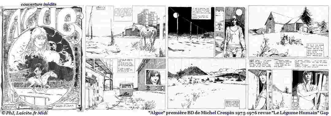 "Algue" BD, Michel Crespin 1975-76 éd. Le Légume Humain © PhI