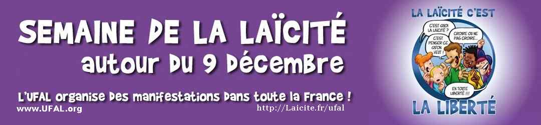 Semaines Laïcité autour du 9 décembre UFAL.org