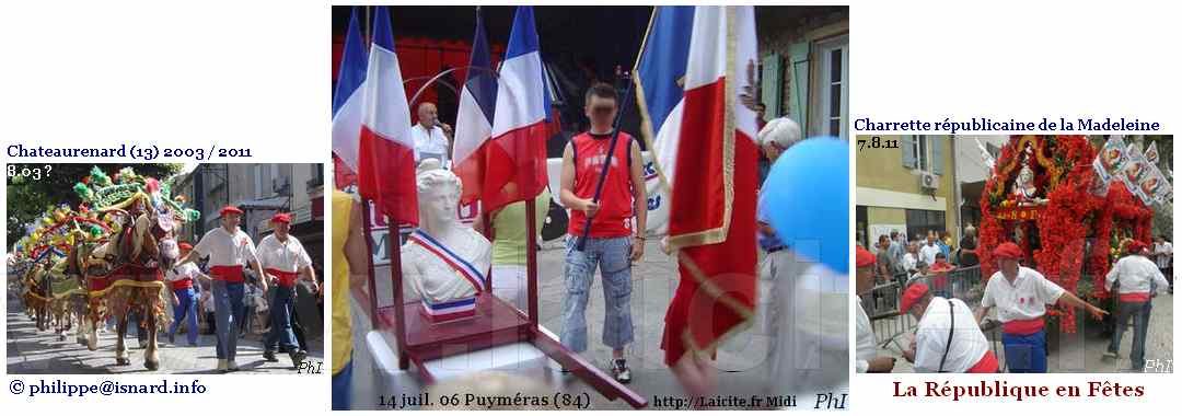 La République en Fêtes : charrette de Chateaurenard (13), défilé de Puyméras (84) © PhI