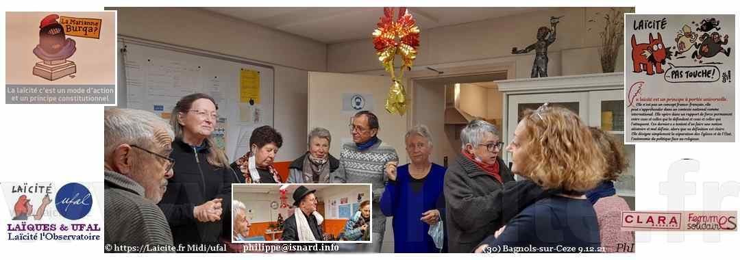 Laïcité 9 déc. à Bagnols-sur-Cèze (30) Femmes Solidaires & UFAL Laïques © PhI