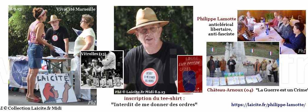 Philippe Lamotte, libre-penseur, anticlérical, libertaire et anti-fasciste © Laicite.fr Midi