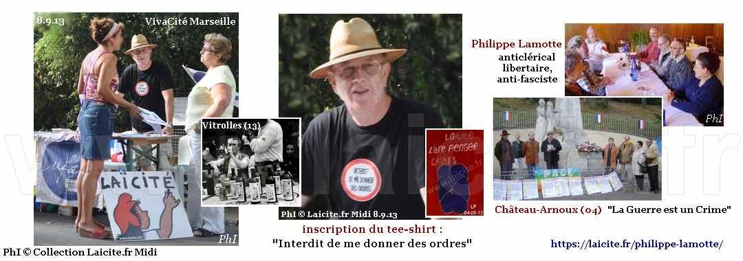 Philippe Lamotte, libre-penseur, anticlérical, libertaire et anti-fasciste © Laicite.fr Midi
