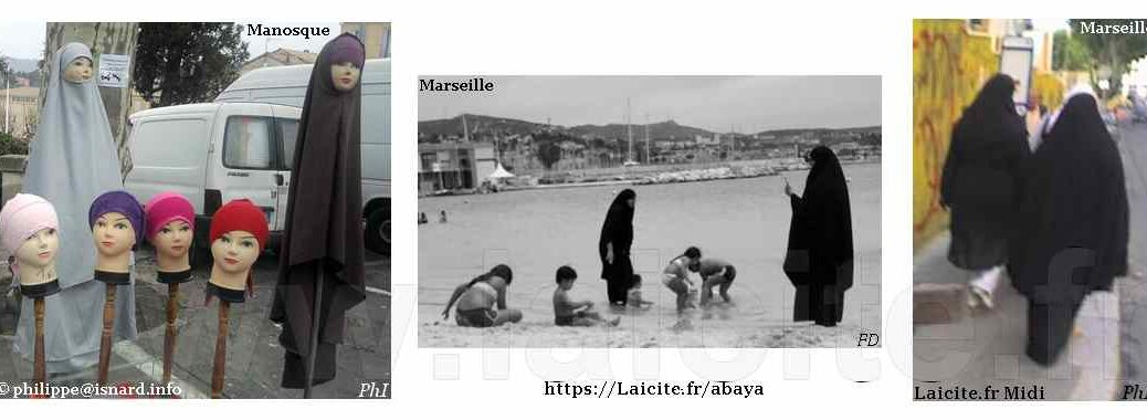 Abaya & Voile, Marseille & Manosque 2007-2011 © Laicite.fr Midi. PhI