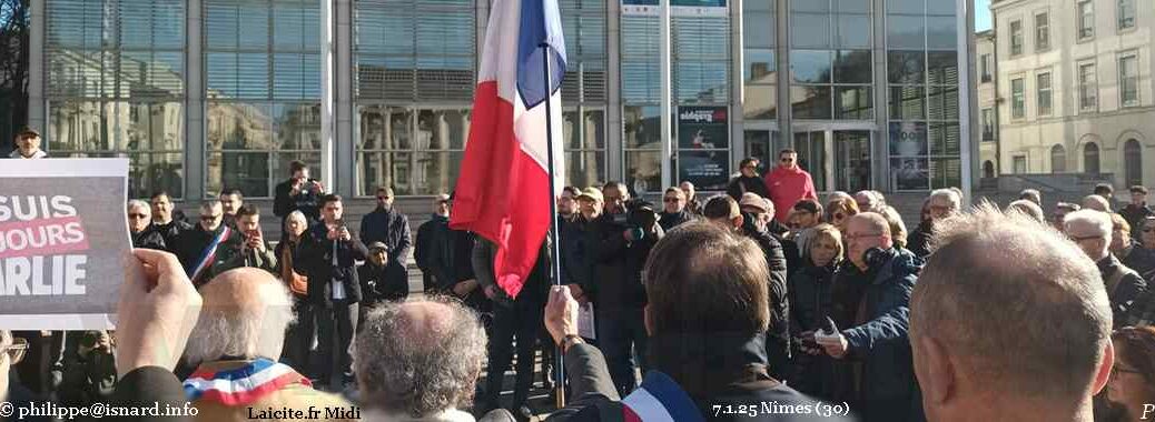 Manif #JeSuisToujoursCharlie 7.1.25 Nîmes (30) © PhI