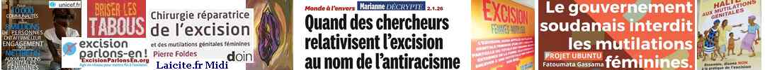 opposition à l'excision, compilation © Laicite.fr Midi