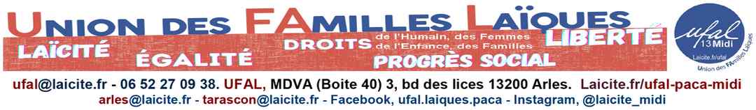 UFAL Familles Laïques 13 Midi, adresses et media